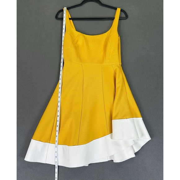 Esteban Cortazar Dress Womens Size 2 Yellow Fit Flare 60s 50s Retro Style - Picture 6 of 11